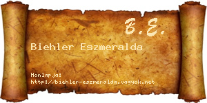 Biehler Eszmeralda névjegykártya